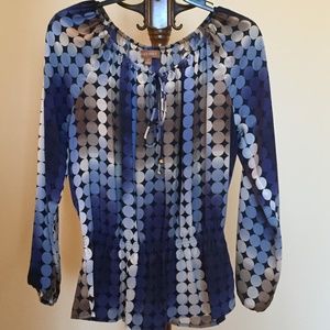 Ellen Tracy polka dot blouse